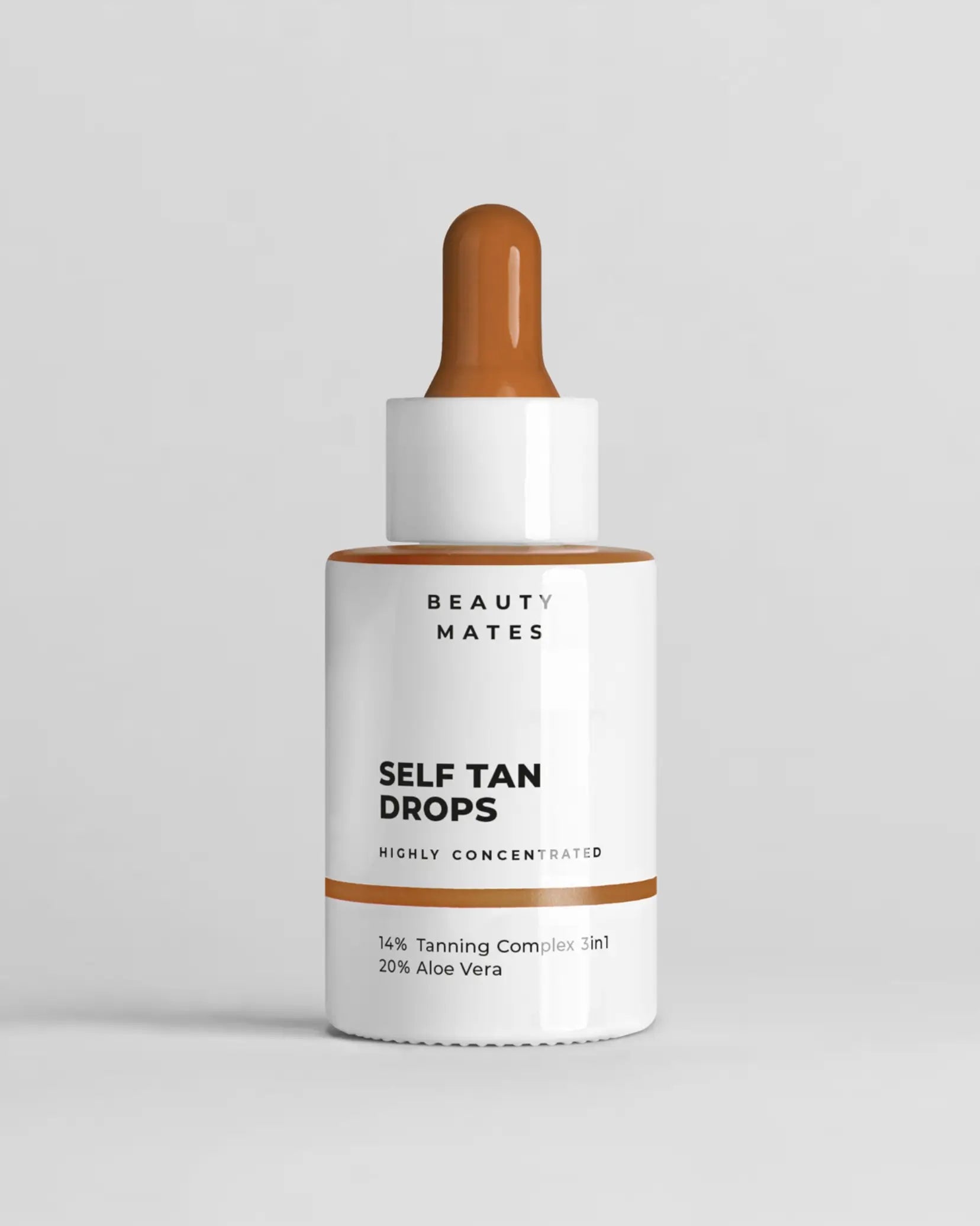 Beauty Mates Self Tan Drops - Hochkonzentriertes Selbstbräunungsserum mit 14% Tanning Complex 3in1 und 20% Aloe Vera.